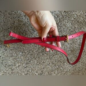 Michael Kors Red Adjustable Crossbody Strap